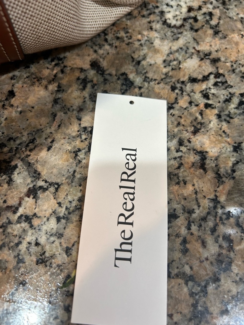 Large Chloe Canvas Tote Bag with Brown Trim - Picture 10 of 11